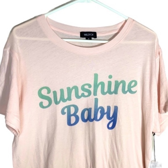 Wildfox Sunshine Baby Keke Pink Salt T-Shirt Sz M - Picture 4 of 6